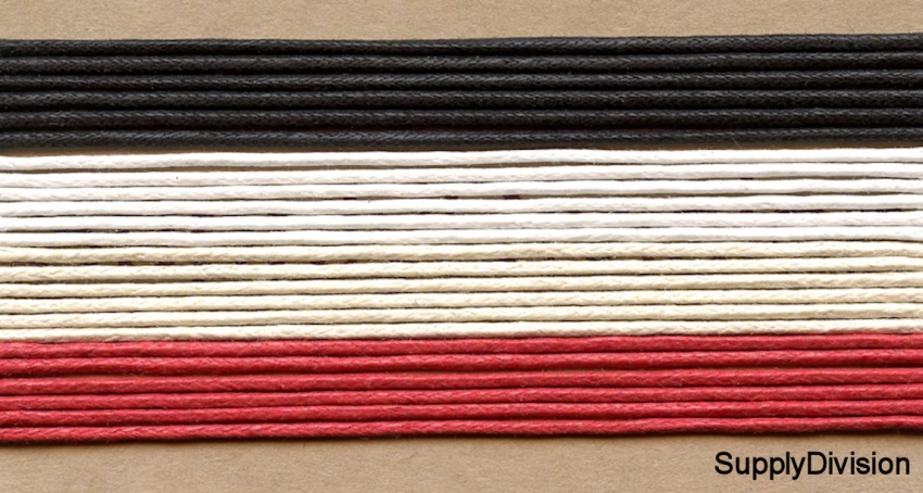 1mm Waxed cotton cut lengths: 100 pack